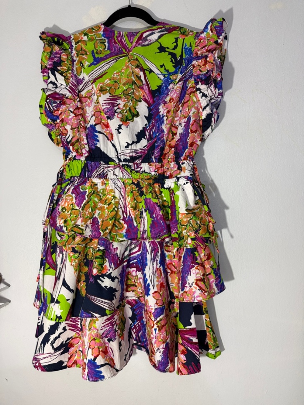Marie Oliver Multi-Color Floral Ruffle Mini Dress small - Picture 6 of 9